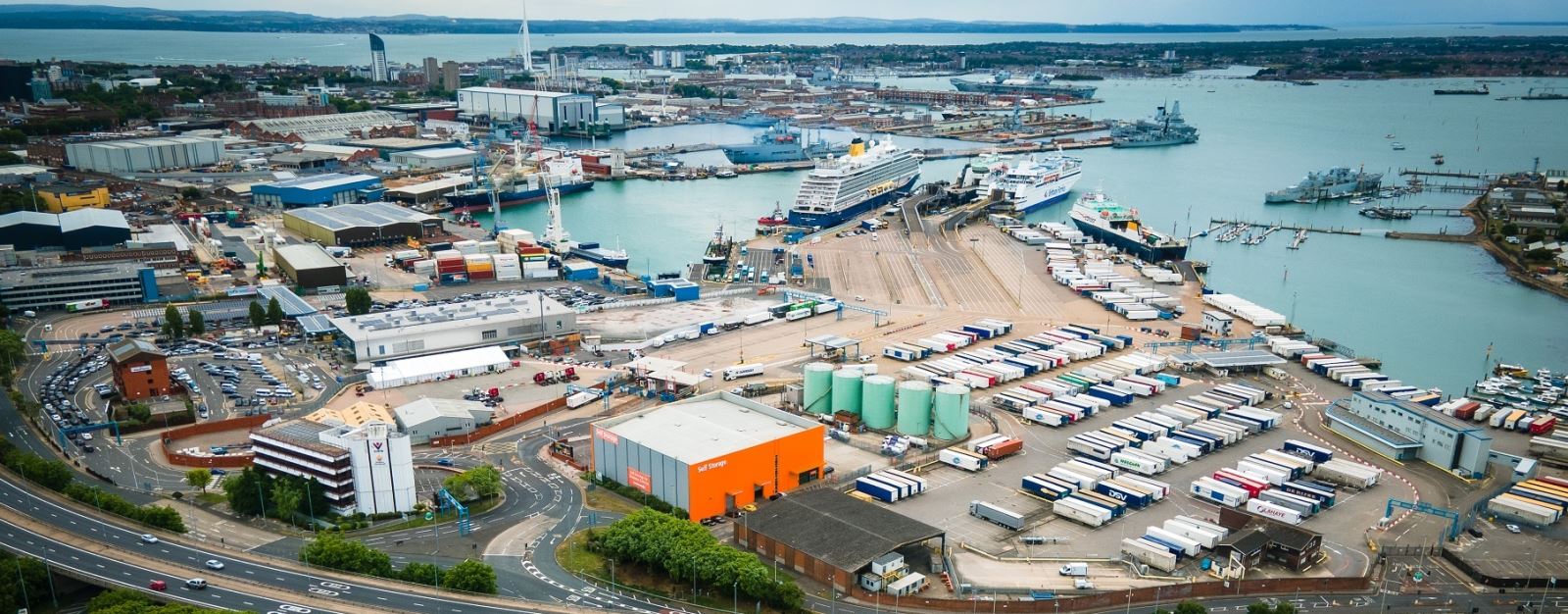 Aerial photograph of Portsmouth International Port